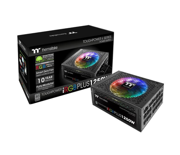 THERMALTAKE toughpower DPS G RGB 1250W Modular (80+ Titanium, 8xPEG, 135mm) PS-TPI-1250DPCTEU-T - 403840 - zdjęcie 9